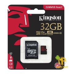 Thẻ nhớ 32GB Kingston Canvas React 100R/45W U3 MicroSD SDCR/32GB