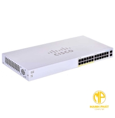 Cisco CBS110 Unmanaged 24-port GE, Partial PoE, 2x1G SFP Shared - CBS110-24PP-EU