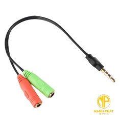 Cable Chia Audio (Headphone Mic Splitter - 1 jack Headset 3.5mm đực thành 2 jack 3.5mm)
