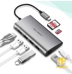 Bộ chuyển đổi Ugreen 50538 USB Type-C to HDMI,Lan,USB,SD