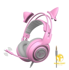 Tai nghe chụp tai Somic g951s-pink chốt cắm 3.5mm có đèn LED
