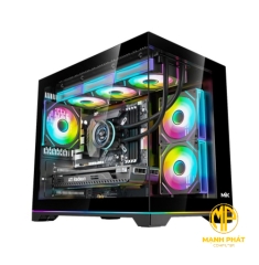 Vỏ máy tính MIK G7 Led Strip BLACK (ITX/mATX Kính cường lực Đen)