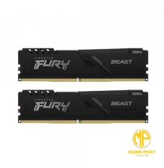 Ram PC KF436C18BBK2/64| Kingston Fury 64GB 3600MT/s DDR4 CL18 DIMM (Kit of 2) Beast Black