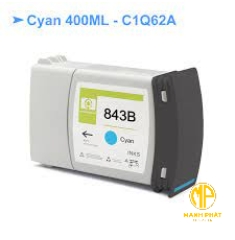 HP 843B 400-ml Cyan Ink Cartridge