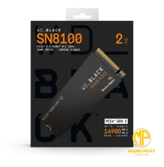 ổ cứng SSD WD Black SN8100 2TB PCIe Gen5 x4 NVMe M.2 (WDS200T1X0M)