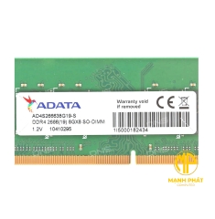 Bộ nhớ trong ADATA 8Gb DDR4 SO-DIMM2666 Single tray -AD4S266638G19-S