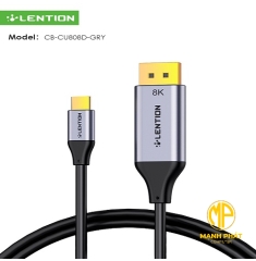 Cáp chuyển đổi Lention CU808D USB-C sang DisplayPort dài 1.8m (8K 60Hz)