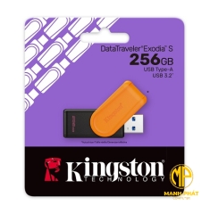 USB 3.2 Kingston (DTXS/256GB) 256GB Portable USB 3.2 Gen 1 DataTraveler Exodia S (Black/Orange)