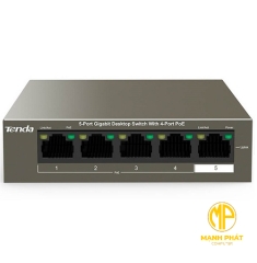 Desktop Switch TEG1105P-4-63W 5 Cổng Gigabit và 4 Cổng PoE TENDA TEG1105P-4-63W