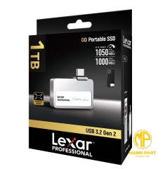 Ổ Cứng SSD Di Động LEXAR (LSL400X001T-RNSNG) SL400 Go Portable 1TB Silver 