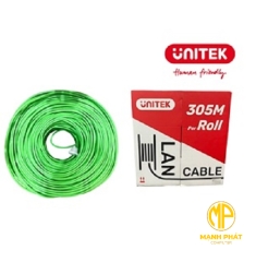 Cable STP Cat6 -0.52BC Unitek C18144AGY (100m) Xanh