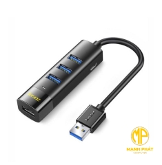 HUB USB3.0 4 cổng JASOZ F116 (1m) T-F146 Hỗ trợ ổ cứng 5TB không cần nguồn điện, hỗ trợ ổ cứng 18TB có nguồn điện Truyền tốc độ cao USB3.0 300MB/giây