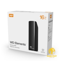Ổ cứng gắn ngoài HDD WD Elements 3.5 16TB USB3.0 - WDBBKG0160HBK-SESN màu đen