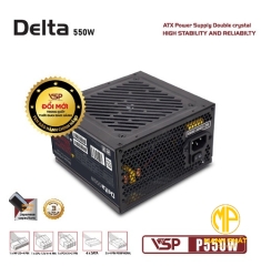 Bộ nguồn VSP Delta P550W (550W AC 180-240V/ 5A| 1*8Pin| 2* PCIe 8Pin| 4*Sata| 2*Molex| OVP, SCP, UVP)