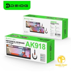 Combo bàn phím cơ kèm chuột gaming Deiog AK918 98 phím Linear Switch Led RGB chống nước IPX7