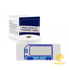 Nhãn in nhiệt KTN-5080-100A, chữ đen nền trắng khổ 50mm*80mm*100 nhãn| KTN-5080-100A