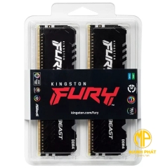 Ram Kingston Fury 16GB 3200MHz DDR4 CL16 DIMM (Kit of 2) Beast Black (KF432C16BBK2/16WP)
