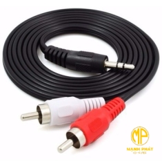 Dây Loa 1 Đầu 3.5 -- 2 Đầu Bông Sen 3m