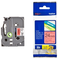 Tze-451 - Nhãn TZe tiêu chuẩn - Chữ đen trên nền đỏ 24mm