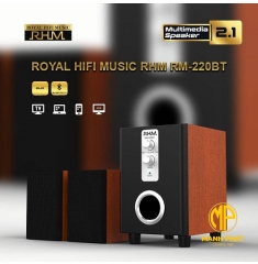 Loa vi tính 2.1 Royal Hifi Music RHM RM-220BT Kết nối Bluetooth 5.0
