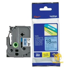 TZe-541 - Nhãn TZe tiêu chuẩn - Chữ đen trên nền xanh dương 18mm