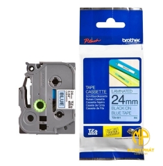 Tze-551 - Nhãn TZe tiêu chuẩn - Chữ đen trên nền xanh dương 24mm
