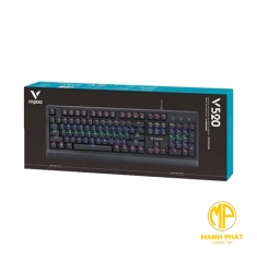Bàn phím cơ quang Gaming Rapoo V520 Rainbow LED hông RGB