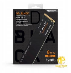 Ổ cứng SSD Western Digital Black SN850X PCIe Gen4 x 4 8TB (WDS800T2X0E)