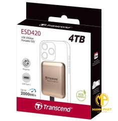 Ổ cứng di động SSD Transcend Magsafe (TS4TESD420G) 4TB 2000Mb/s màu vàng Gold