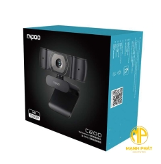 Webcam Rapoo ống kính hỗn hợp C200, độ phân giải HD 720P
