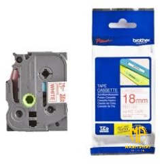 TZe-242	 - Nhãn TZe tiêu chuẩn - Chữ đỏ trên nền trắng 18mm