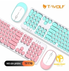 Bộ bàn phím chuột không dây T-Wolf TF770 độ phân giải 1600dpi và 104 phím