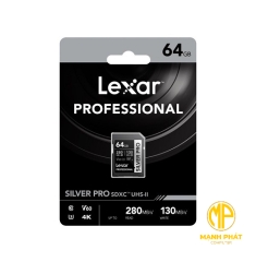 Thẻ nhớ Lexar (LSDSIPR064G-BNNNG) Professional SILVER PRO SDXC UHS-II U3 V60 64GB