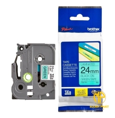 Tze-751 - Nhãn TZe tiêu chuẩn - Chữ đen trên nền xanh lá 24mm