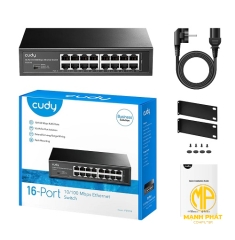 Thiết bị mạng Switch CUDY FS1016 16 cổng 10/100 Mbps (16-Port 10/100 Mbps Metal Switch)