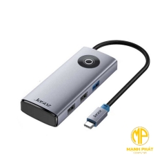 Bộ chuyển đổi Type-C 5 trong 1 Jasoz T-H121 USB-C Sang HDMI 4K + 2x USB 3.0 +USB 3.0 + Sạc PD 100W 