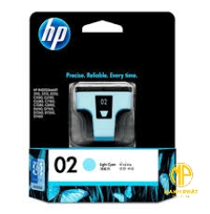 Mực in Phun màu HP 02 (C8774WA) Light Cyan – Màu xanh nhạt 