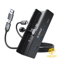 Bộ chia Type C ra 6 cổng USB 3.0 + Đầu đọc thẻ nhớ ORICO MH5PMM-10-BK-BP