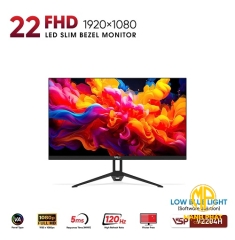 Màn hình phẳng VSP V2204H Đen (22inch VA | 120Hz | VGA*1 | HDMI*1 | 5ms)