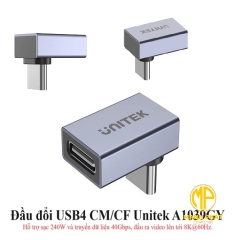 Đầu đổi Type-C - Type-C OTG CM/CF Unitek A1039GY (90 độ)