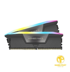 Ram Corsair (CMH32GX5M2E6000Z36) DDR5 6000MHz 32GB (2x16GB) DIMM VENGEANCE RGB Grey Heatspreader RGB LED