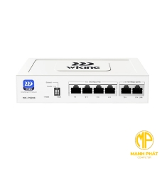 Bộ chuyển mạch Wi-Tek PoE Wiking WK-PS206 V26 công suất 55W (4 cổng PoE 10/100Mbps và 2 cổng uplink RJ45 10/100Mbps)
