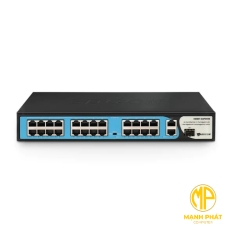 Bộ chuyển mạch PoE 24 cổng 100M của BDCOM S1200-24P2G1S (PoE 24 cổng 100M + 2 GE + 1 SFP) PoE 280W