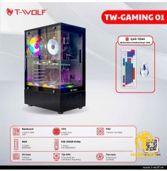 Bộ Máy Đồ Họa-Gaming T-WOLF 688929001 (intel Core i3-12100 | H610 | Ram 8GB| SSD 256GB | PSU 500W)