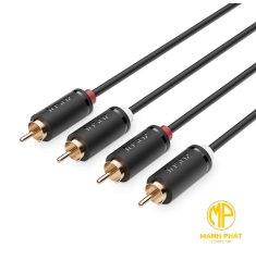 Cáp AV RCA 2 Đầu 3m Hoa Sen Mạ Vàng Jasoz C105 T-C152
