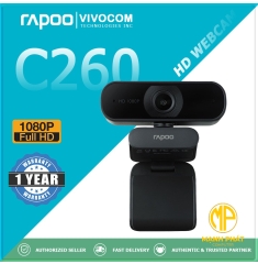 Webcam Rapoo ống kính hỗn hợp C260, độ phân giải FullHD 1080P
