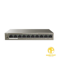 Switch 10 cổng 10/100Mbps với 8 cổng PoE TENDA TEF1110P-8-63W