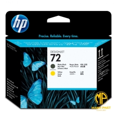 Đầu Phun mực màu Đen mờ + màu Vàng HP 72 (C9384A)