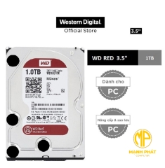 Ổ cứng gắn trong DESKTOP WD Red 1TB, 3.5, SATA 3, 64MB Cache, 5400RPM, 3Y WTY_WD10EFRX