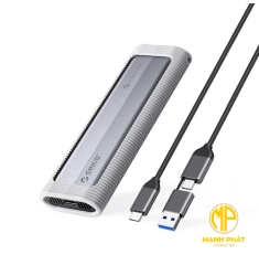 Hộp ổ cứng SSD ORICO M.2 Dual NVME+SATA TypeC - Tốc độ 10Gbps. AXM2S-G2-V1-GY-BP